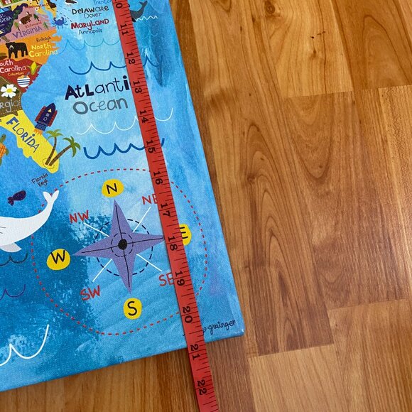 Oopsy Daisy Too Fine Art for Kids, America the Beautiful Canvas 21" x 21" - Picture 9 of 9